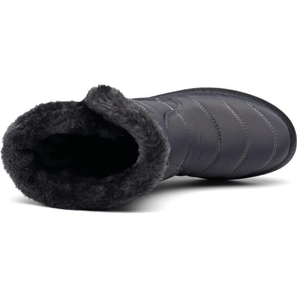 Womens Warm Fur Lined Winter Snow Boots Waterproof Ankle Boots Outdoor - Picture 6 of 6